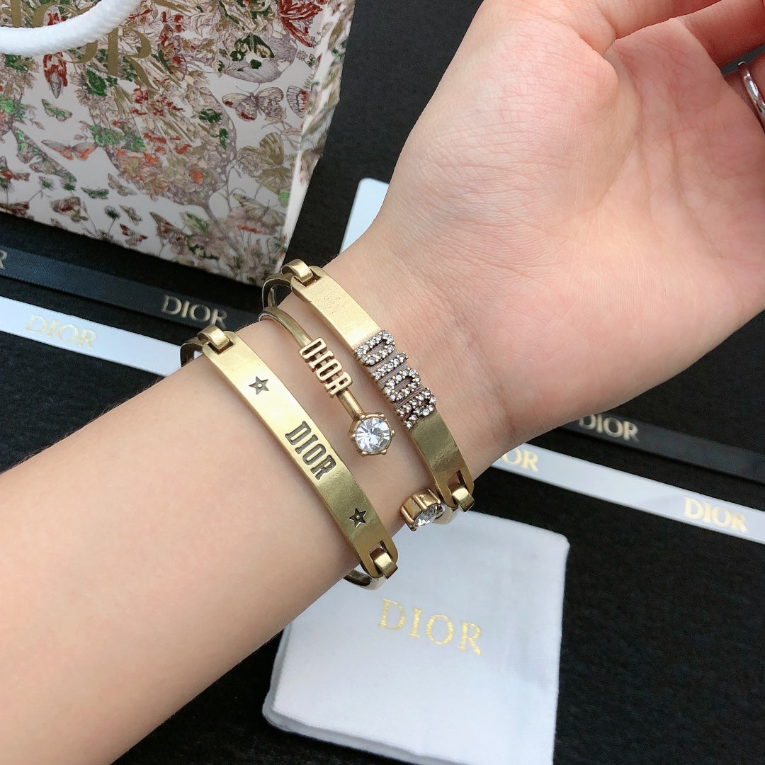 yellow brass unique Bangle for men - alternate angle view 4