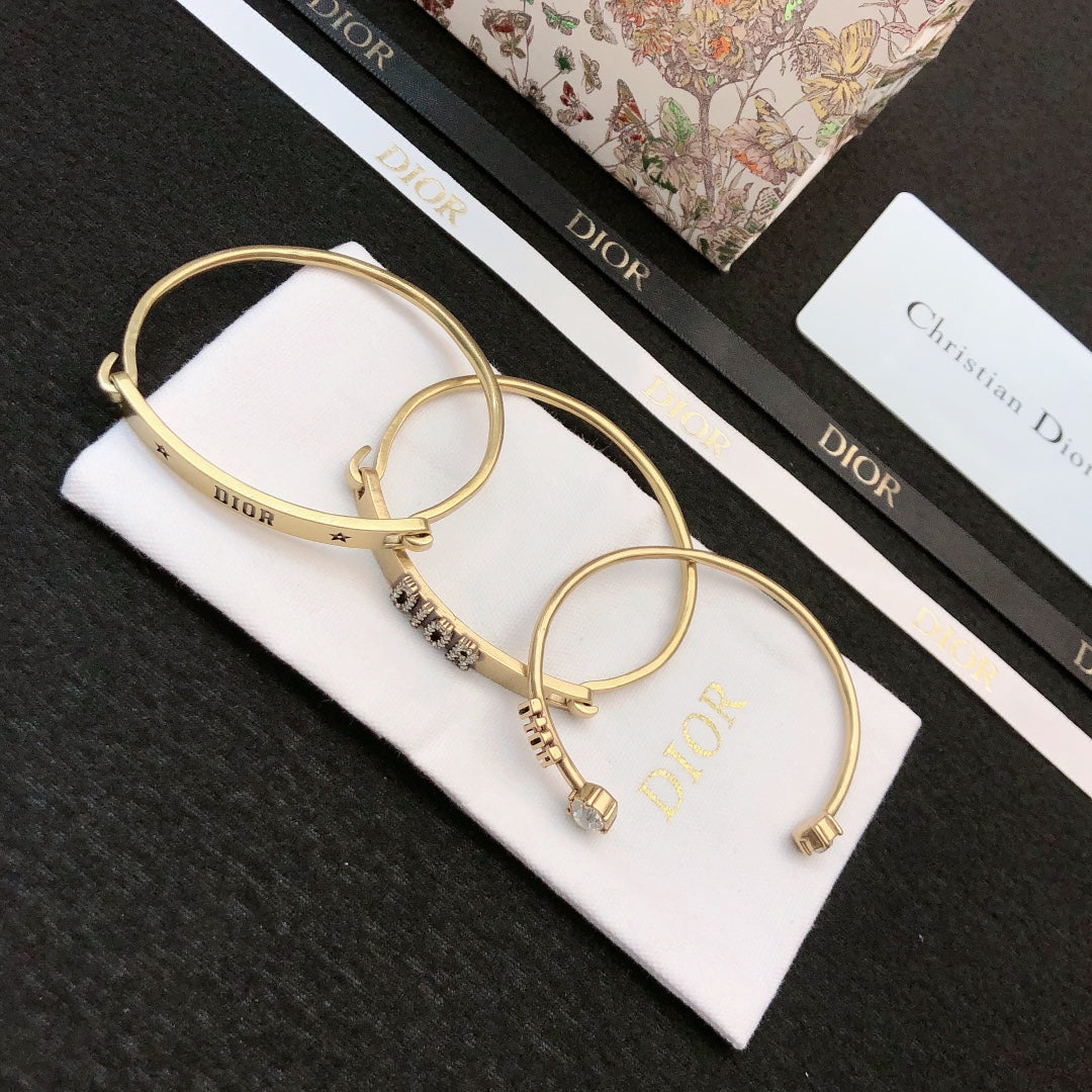 yellow brass unique Bangle for men - alternate angle view 3