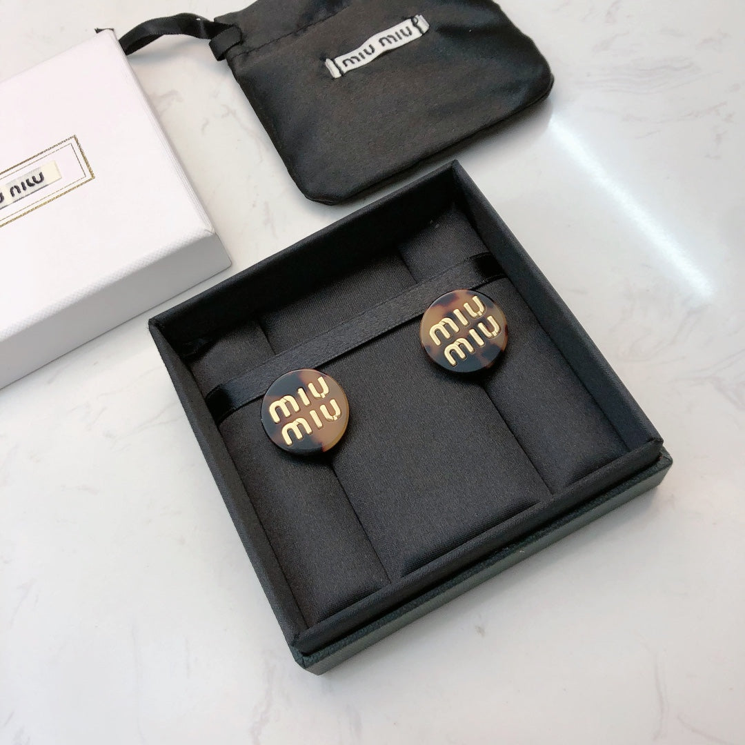 red minimalist Stud Earrings for women - product detail view