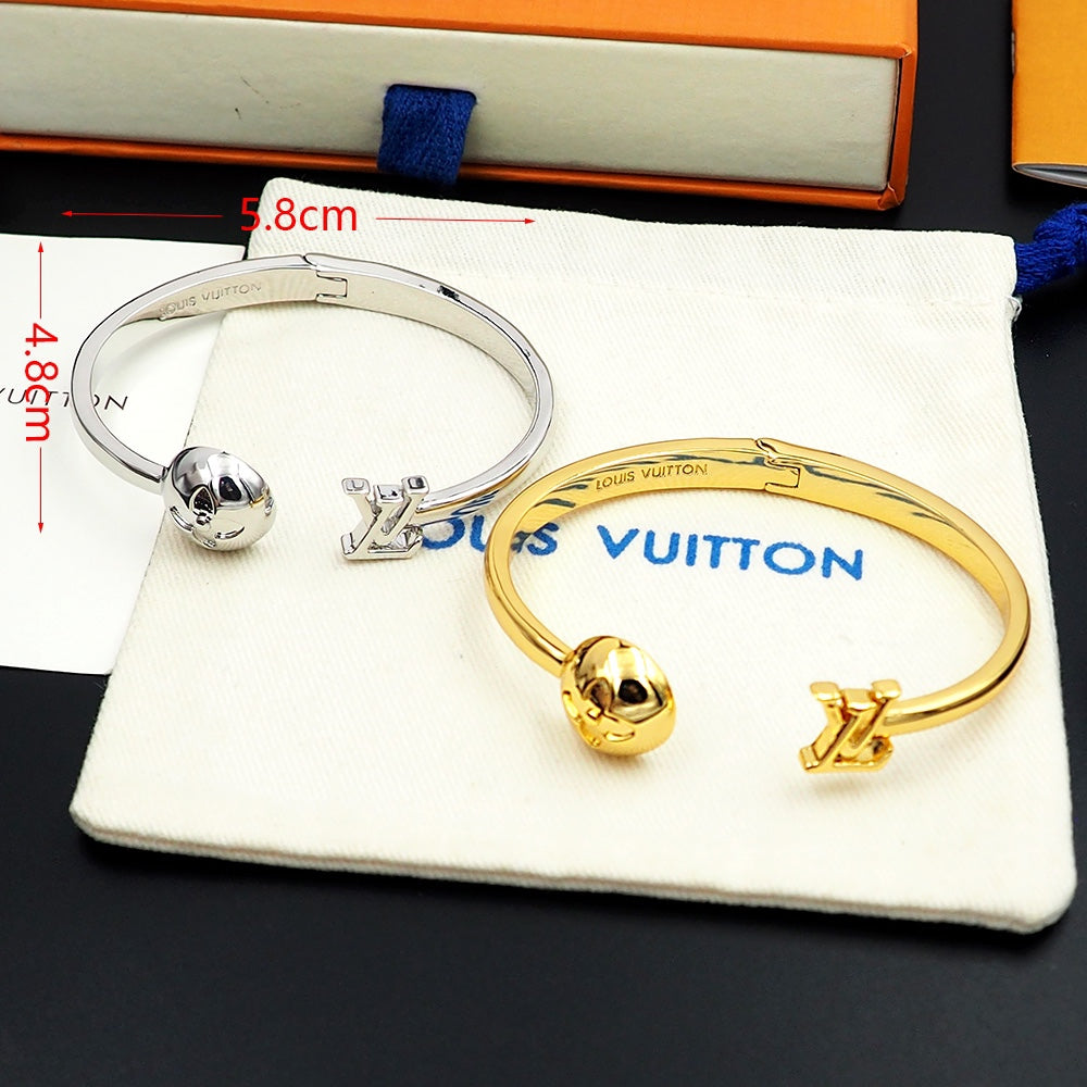 gold crystal floral Bangle for women - alternate angle view 2