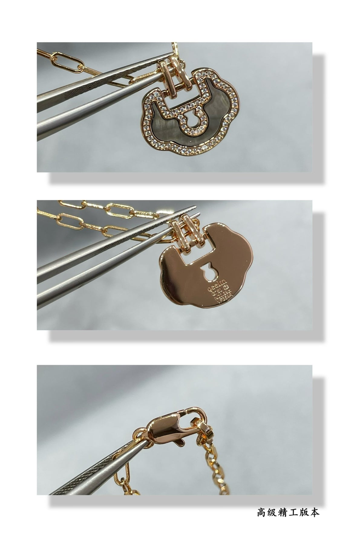 gold shell stylish Necklace for women - alternate angle view 5
