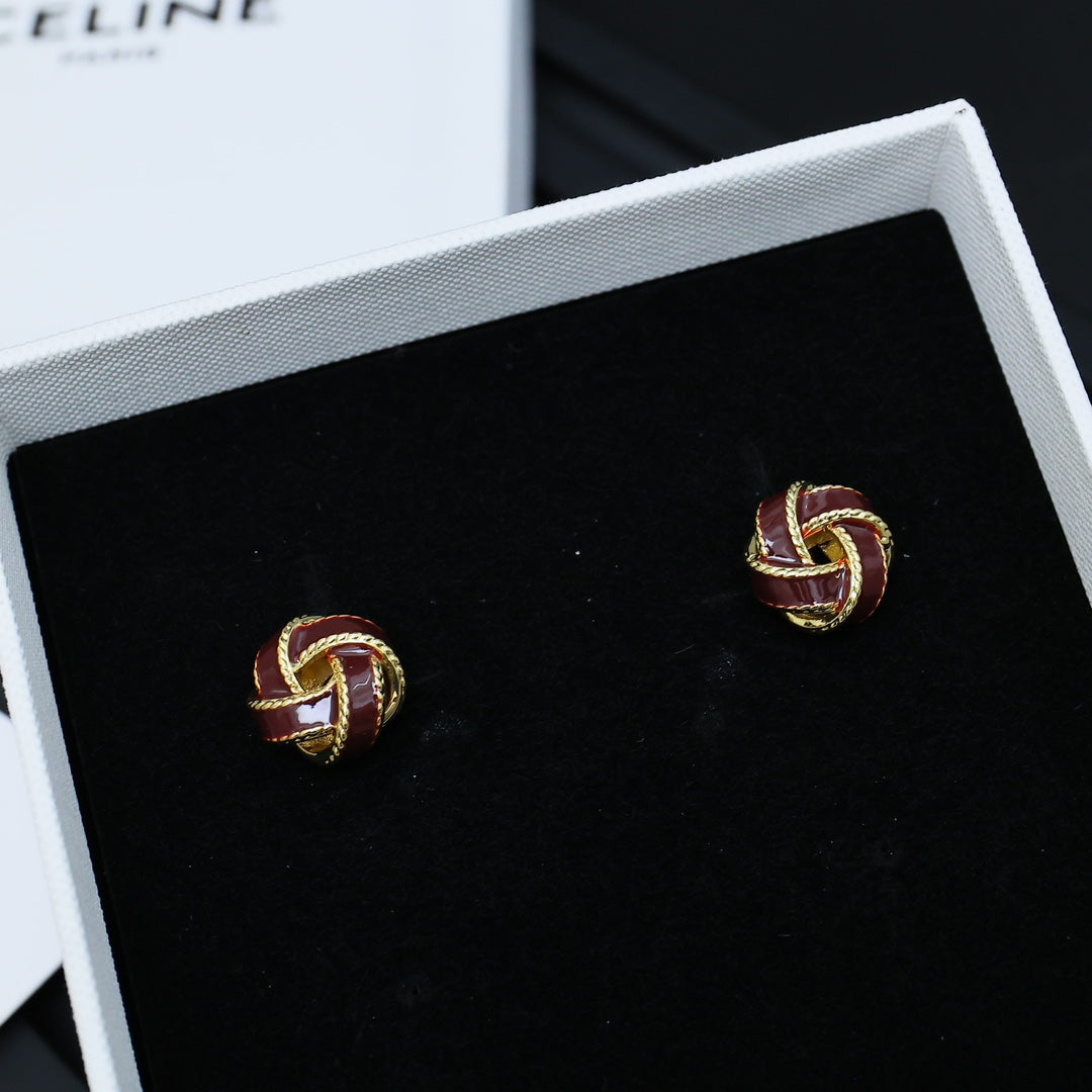 enamel stylish Stud Earrings for women - alternate angle view 6