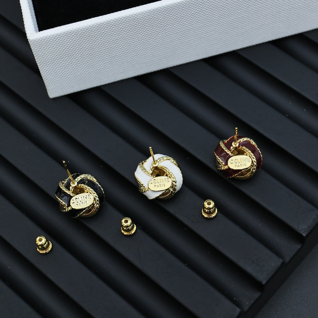 enamel stylish Stud Earrings for women - alternate angle view 8
