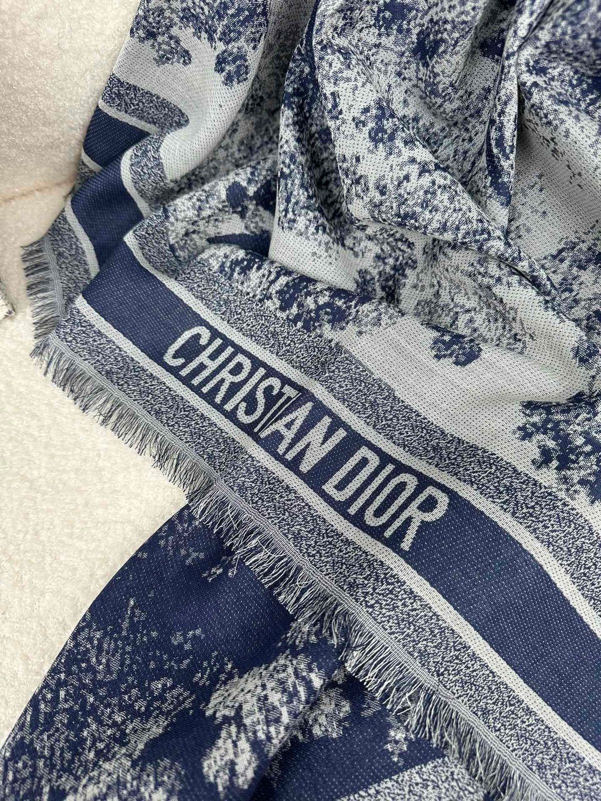 gray velvet floral Shawl for women - alternate angle view 5
