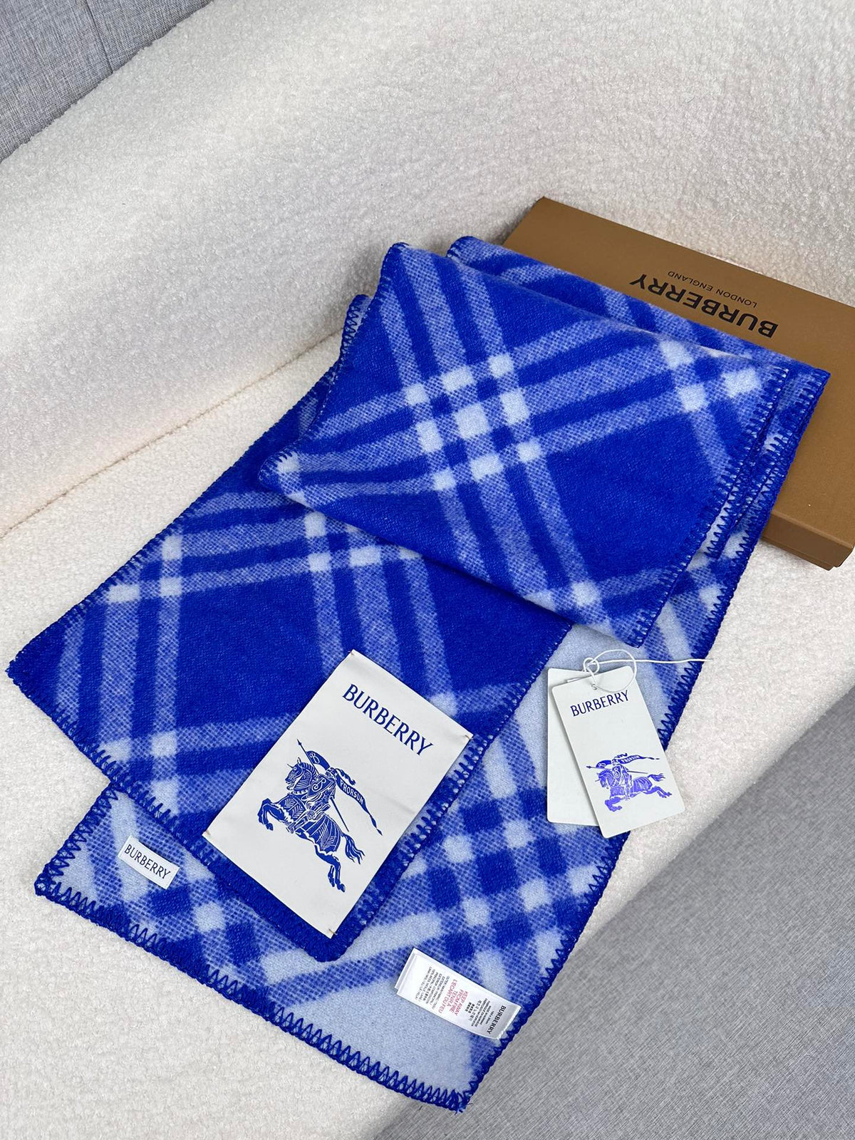 blue velvet inlaid Scarf for women - alternate angle view 5