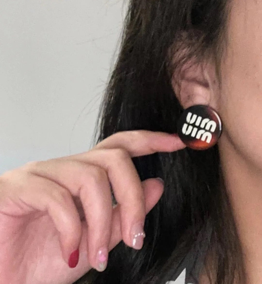 resin Stud Earrings for women - alternate angle view 7