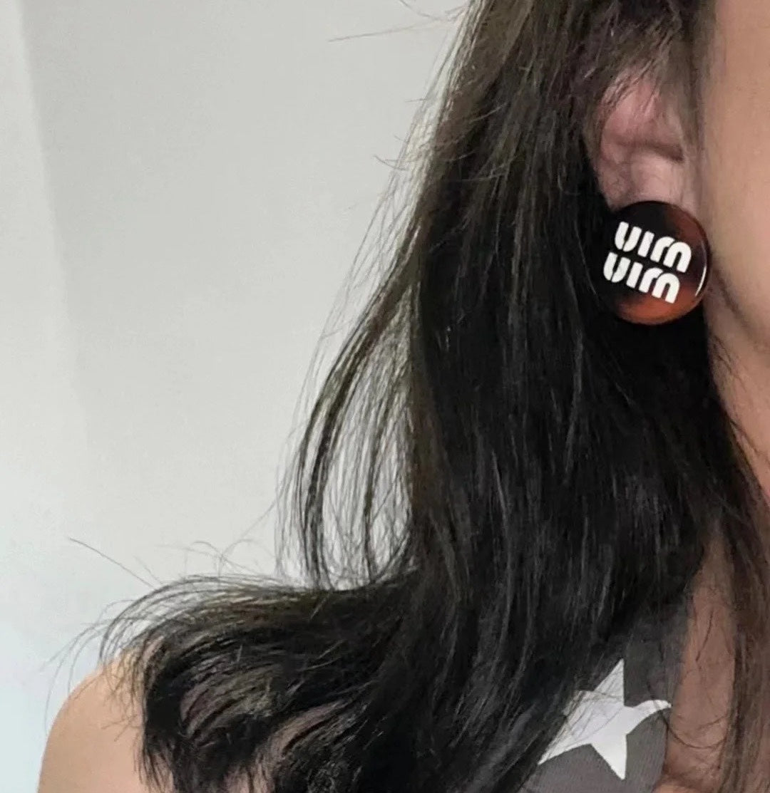 resin Stud Earrings for women - alternate angle view 6