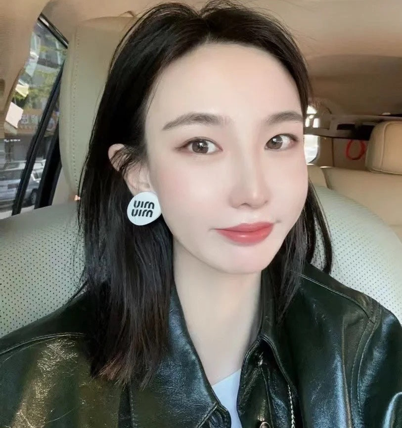 resin Stud Earrings for women - alternate angle view 2
