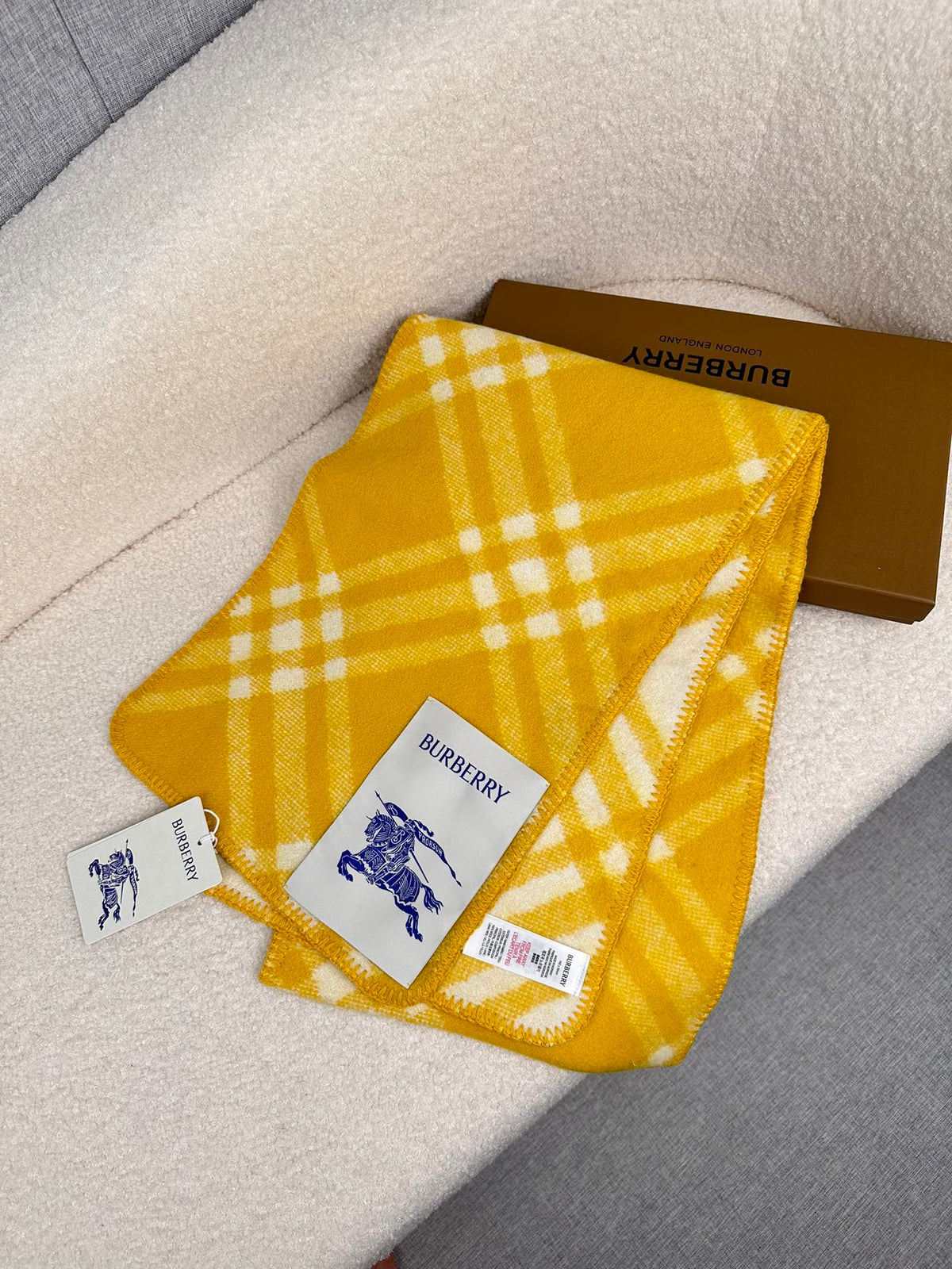 yellow velvet inlaid Scarf for women - alternate angle view 4