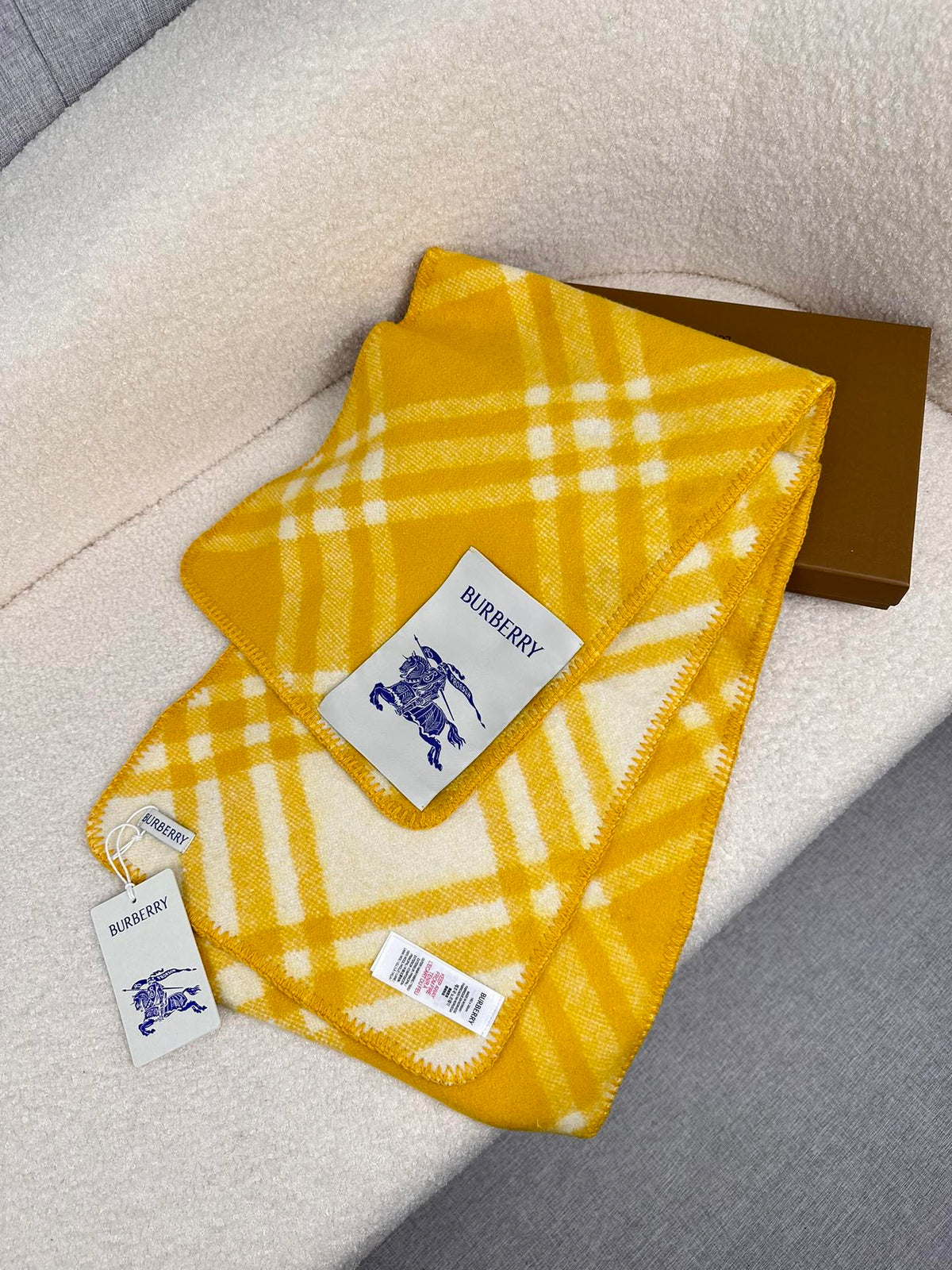 yellow velvet inlaid Scarf for women - alternate angle view 6