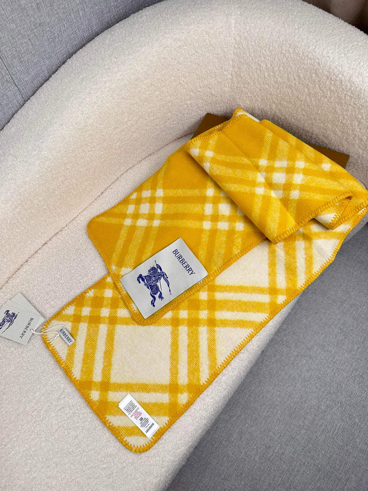 yellow velvet inlaid Scarf for women - alternate angle view 8