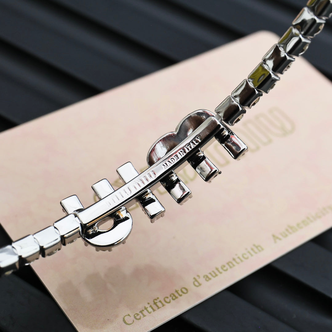 gold brass letter fashion accessory for women - alternate angle view 4