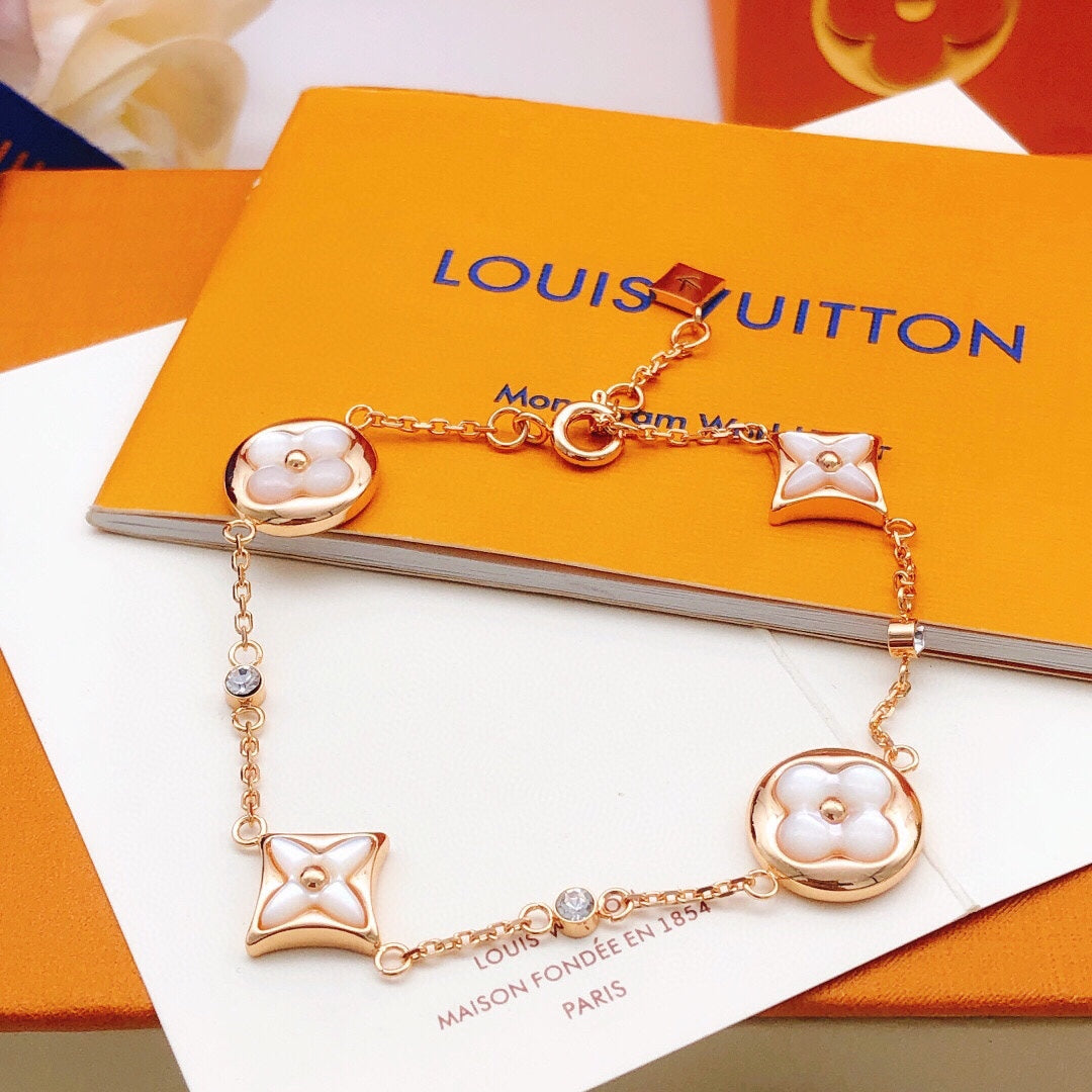 rose gold brass rose Bracelet for women - alternate angle view 4