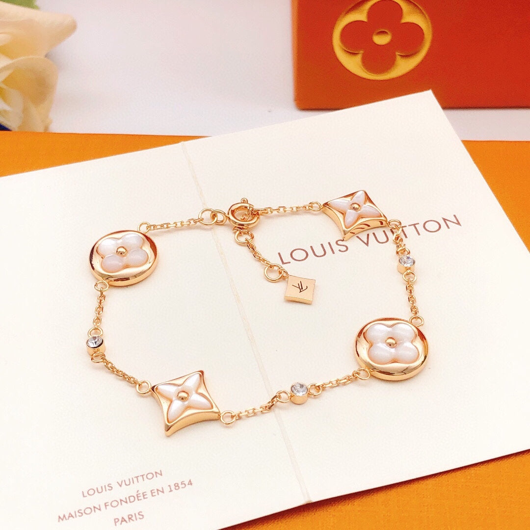 rose gold brass rose Bracelet for women - alternate angle view 5