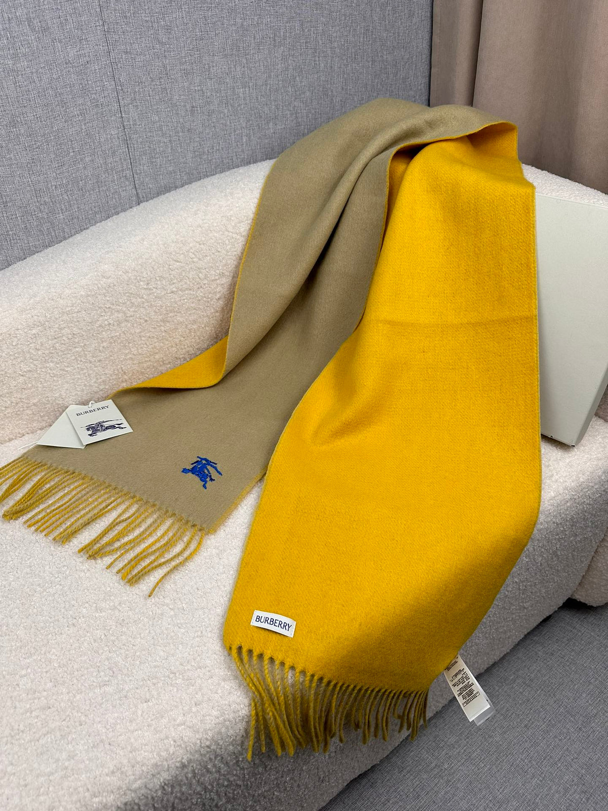 velvet minimalist Scarf for men - alternate angle view 5