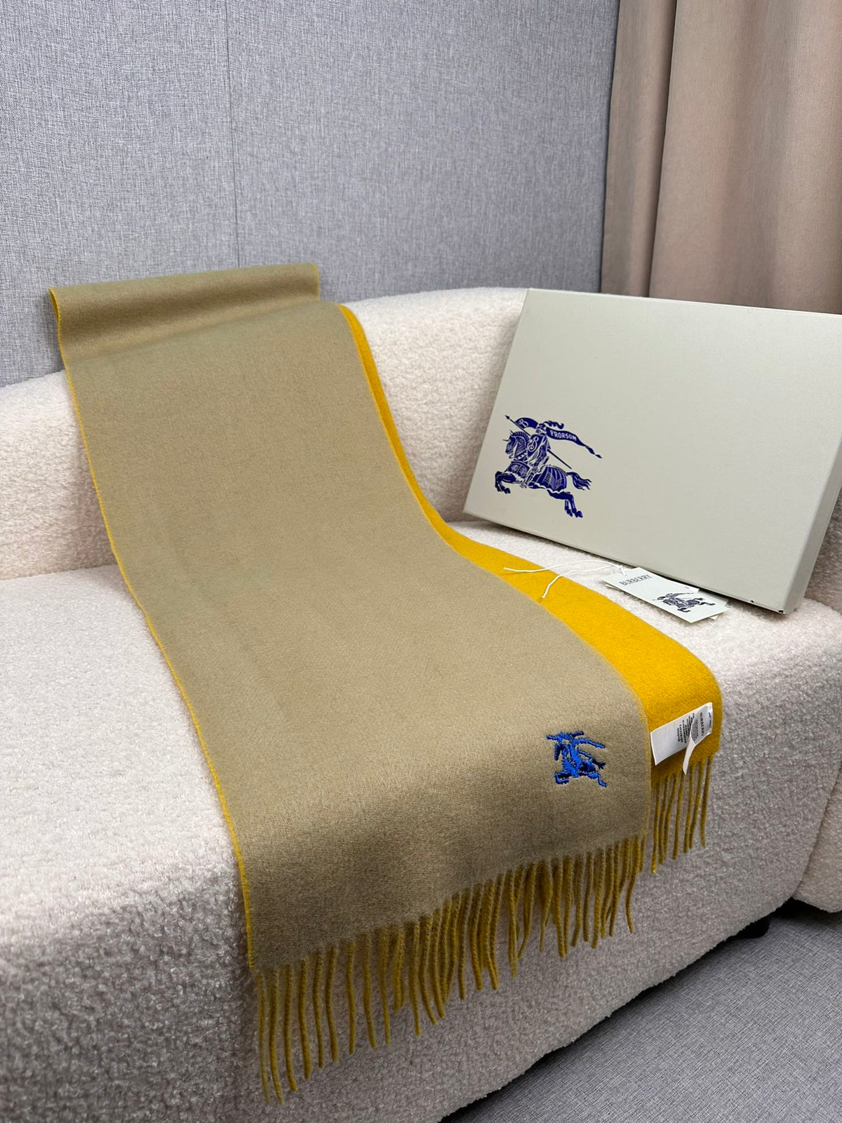 velvet minimalist Scarf for men - alternate angle view 7