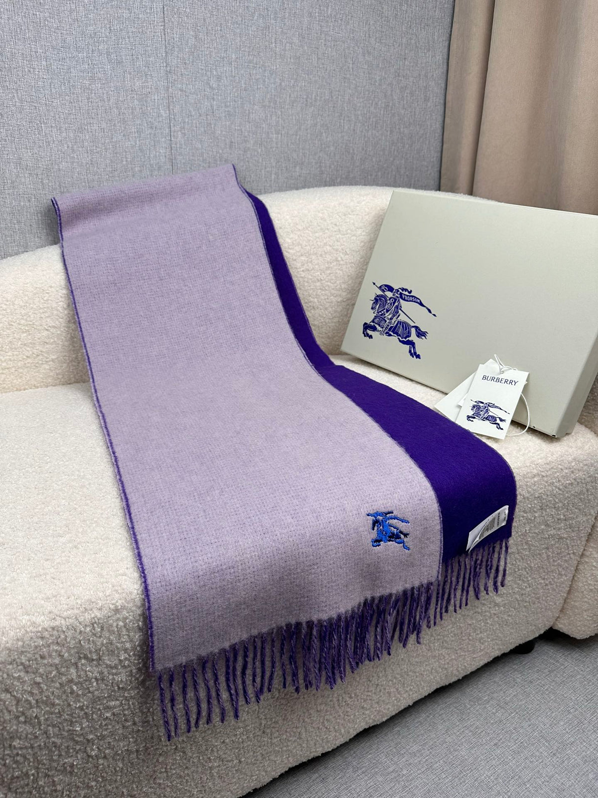 velvet minimalist Scarf for men - alternate angle view 6