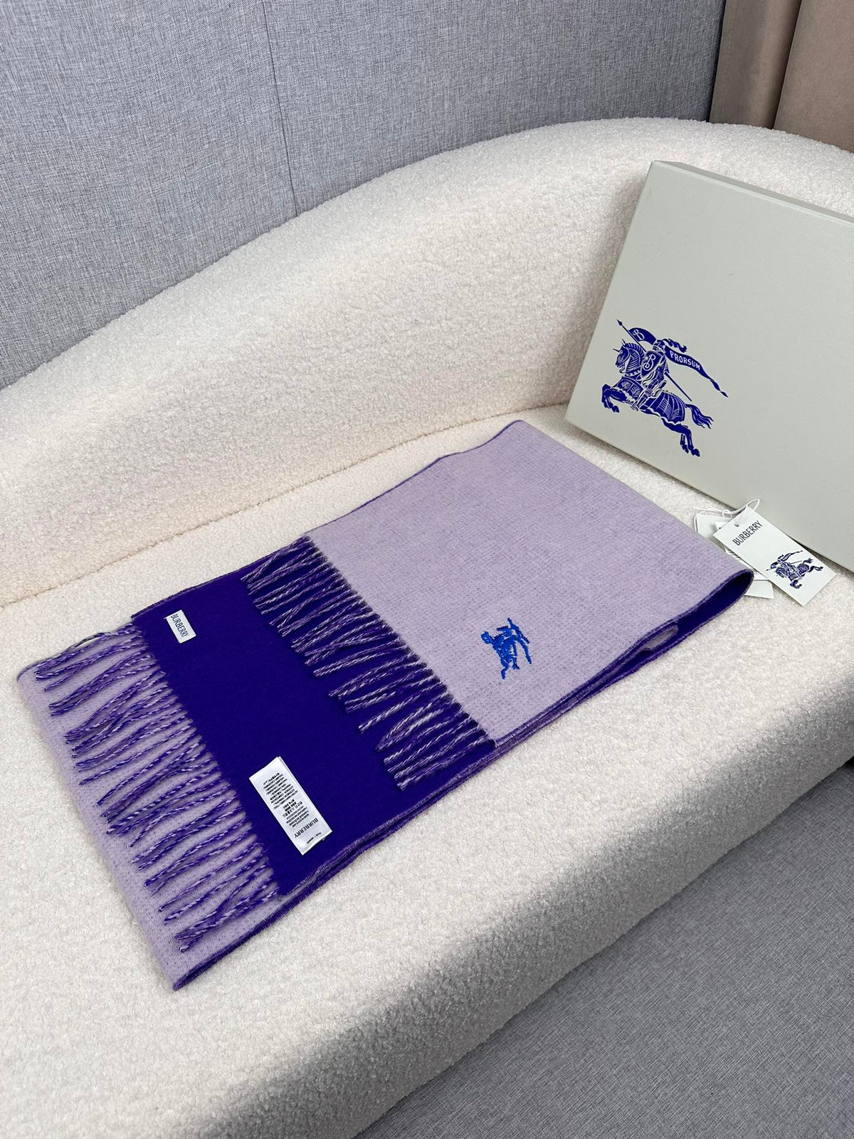velvet minimalist Scarf for men - alternate angle view 4