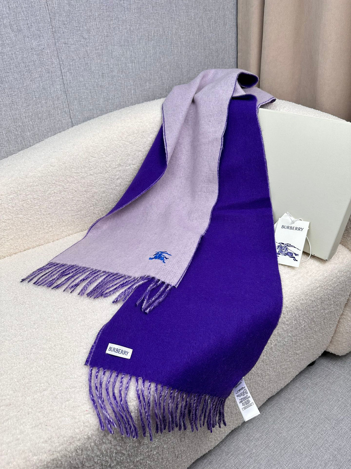 velvet minimalist Scarf for men - alternate angle view 5