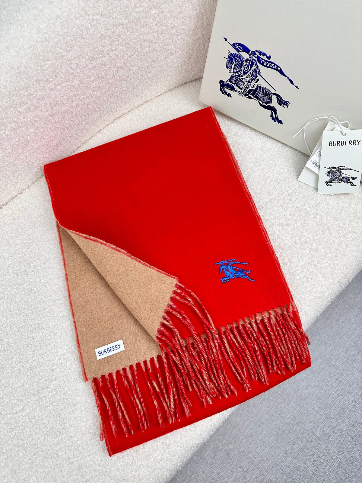 velvet minimalist Scarf for men - alternate angle view 3