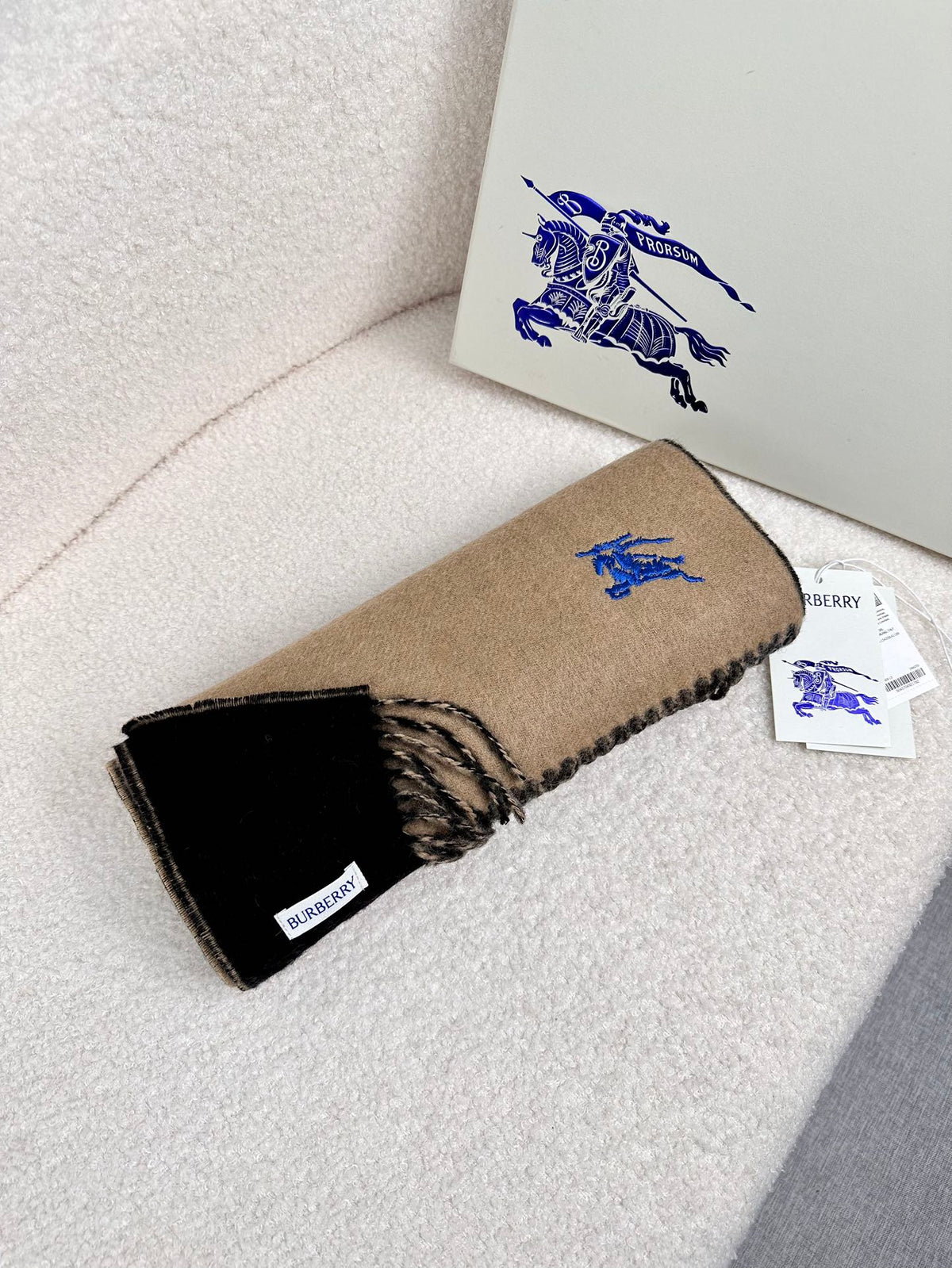 velvet minimalist Scarf for men - alternate angle view 2