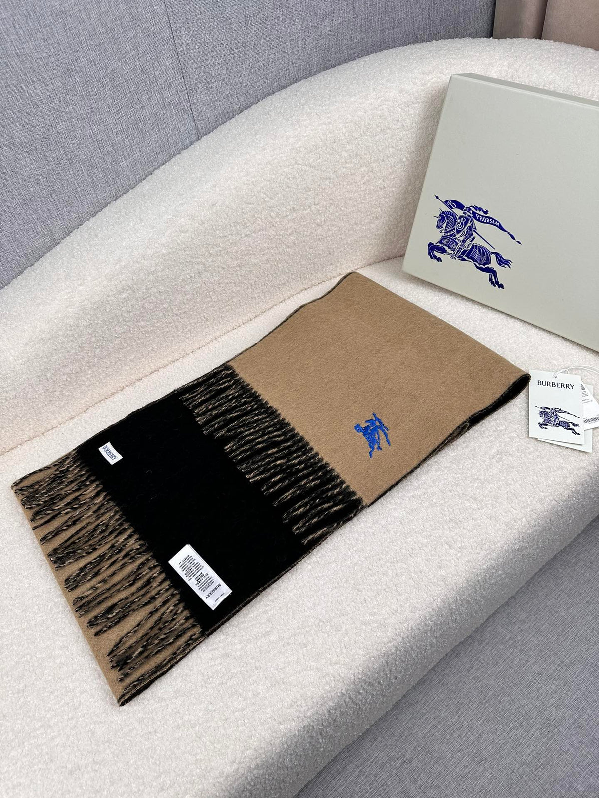 velvet minimalist Scarf for men - alternate angle view 4