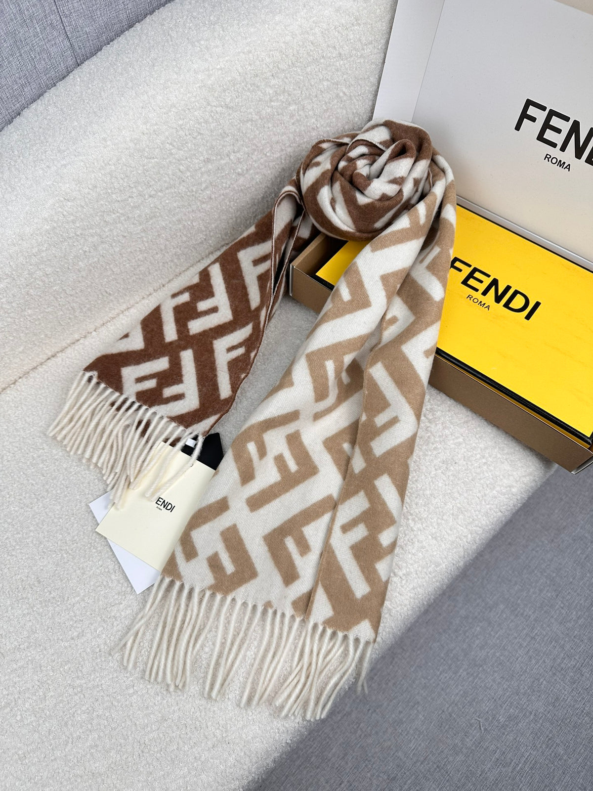 beige velvet floral Scarf for women - alternate angle view 10