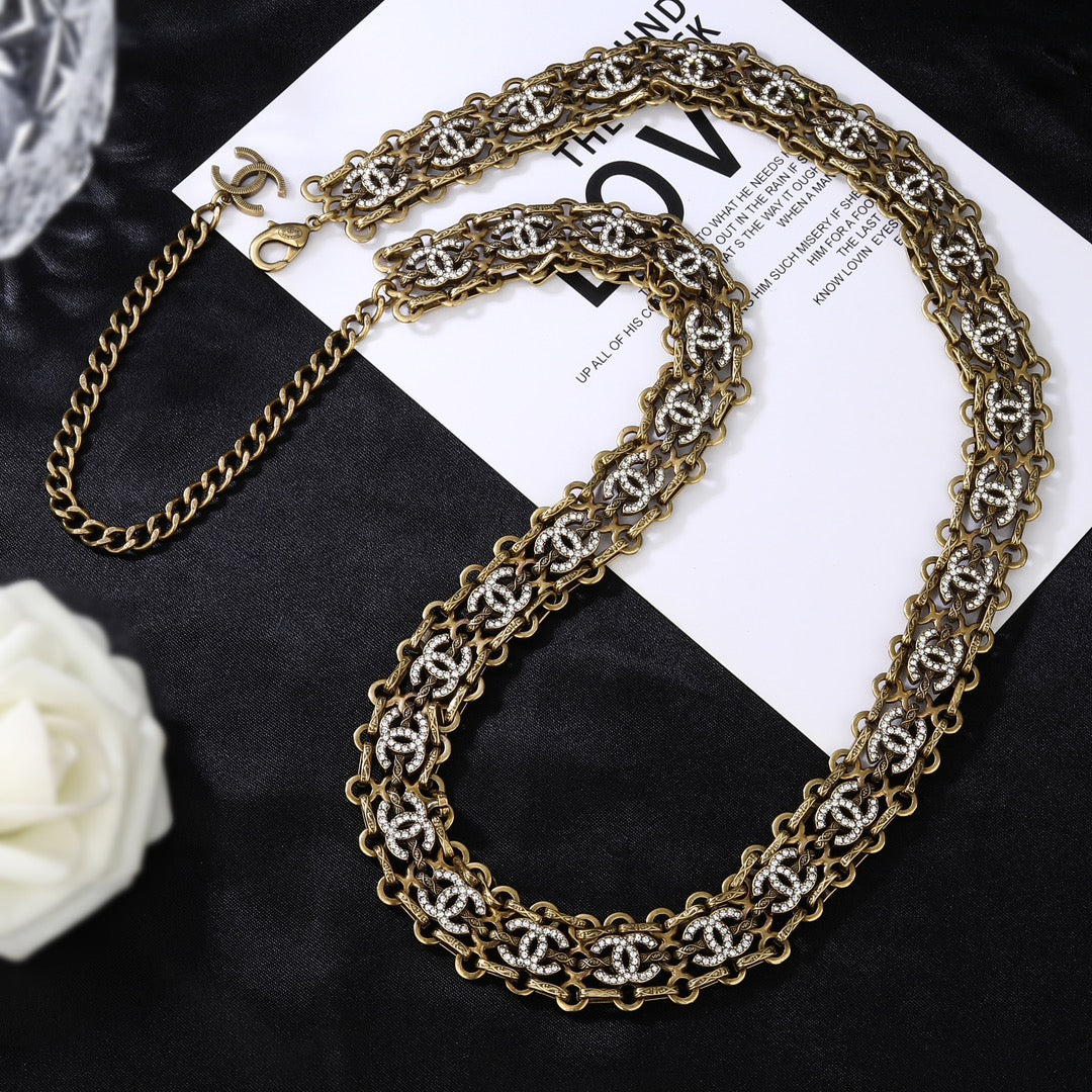 yellow brass Waist Chain for women - alternate angle view 15