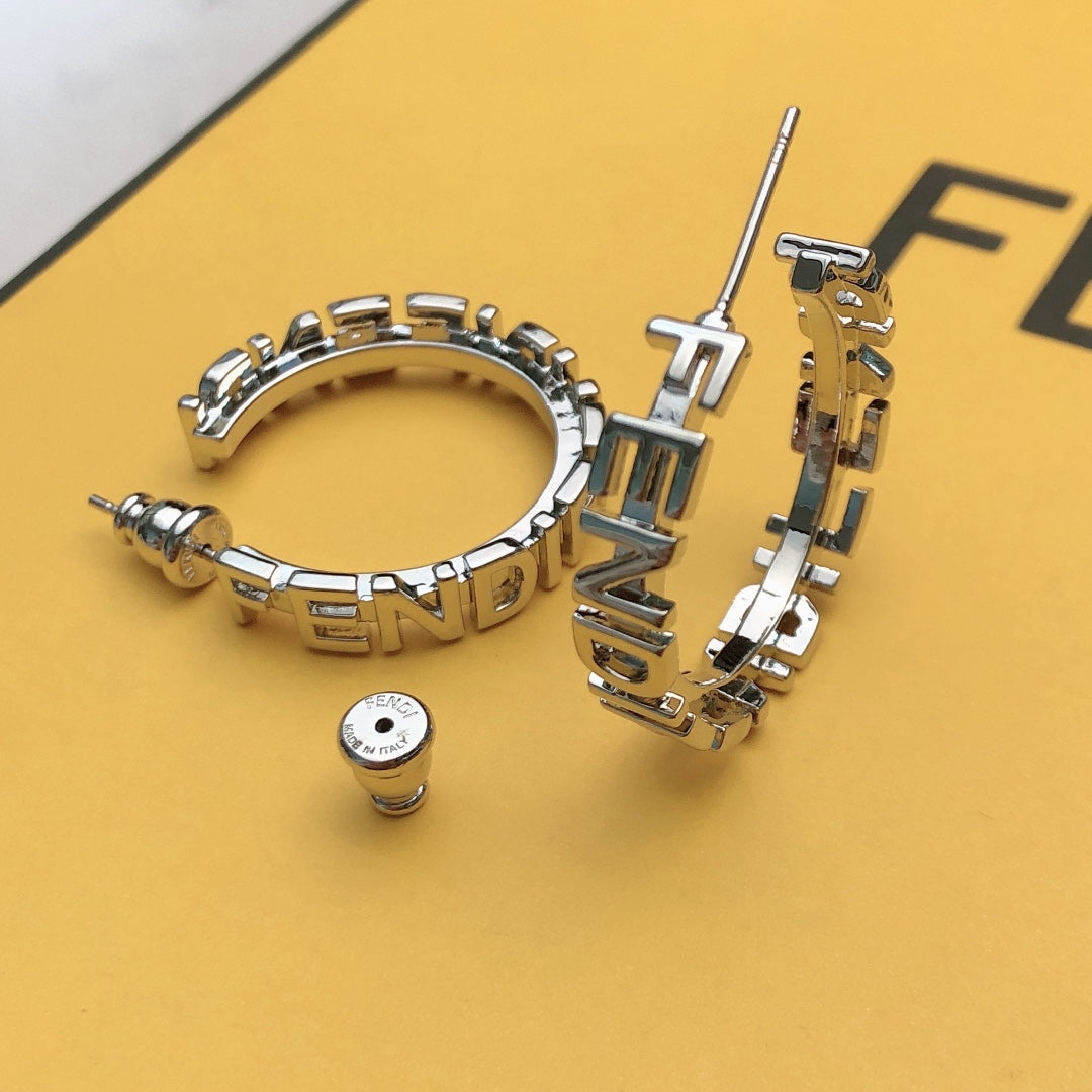 yellow brass delicate Stud Earrings for kids - alternate angle view 3