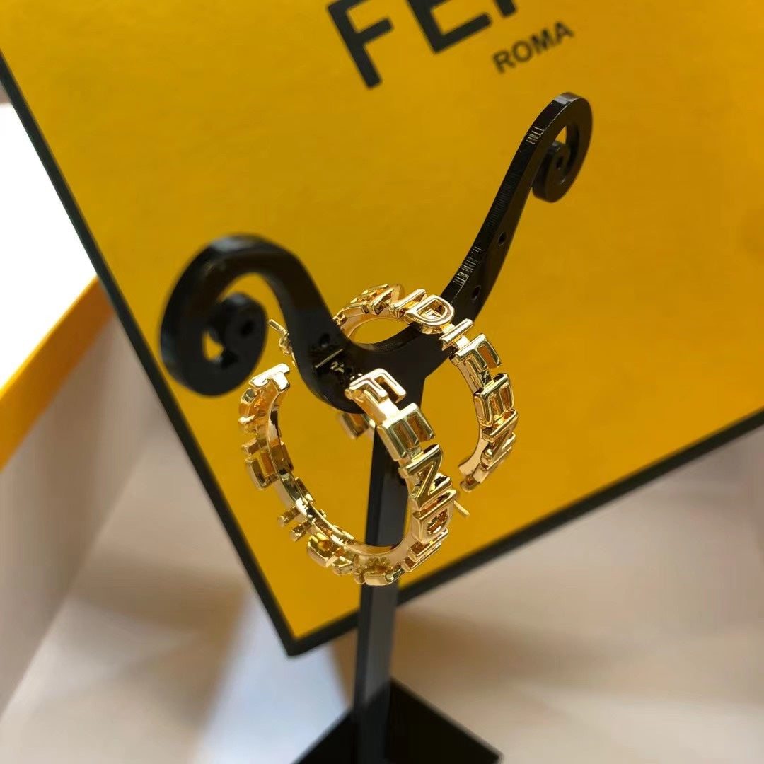 yellow brass delicate Stud Earrings for kids - alternate angle view 7
