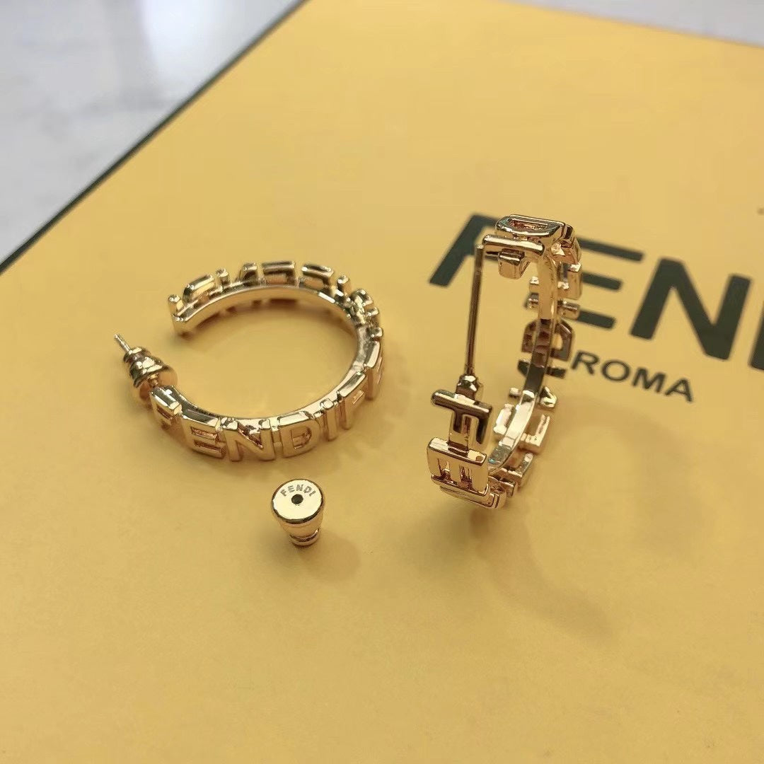 yellow brass delicate Stud Earrings for kids - alternate angle view 5