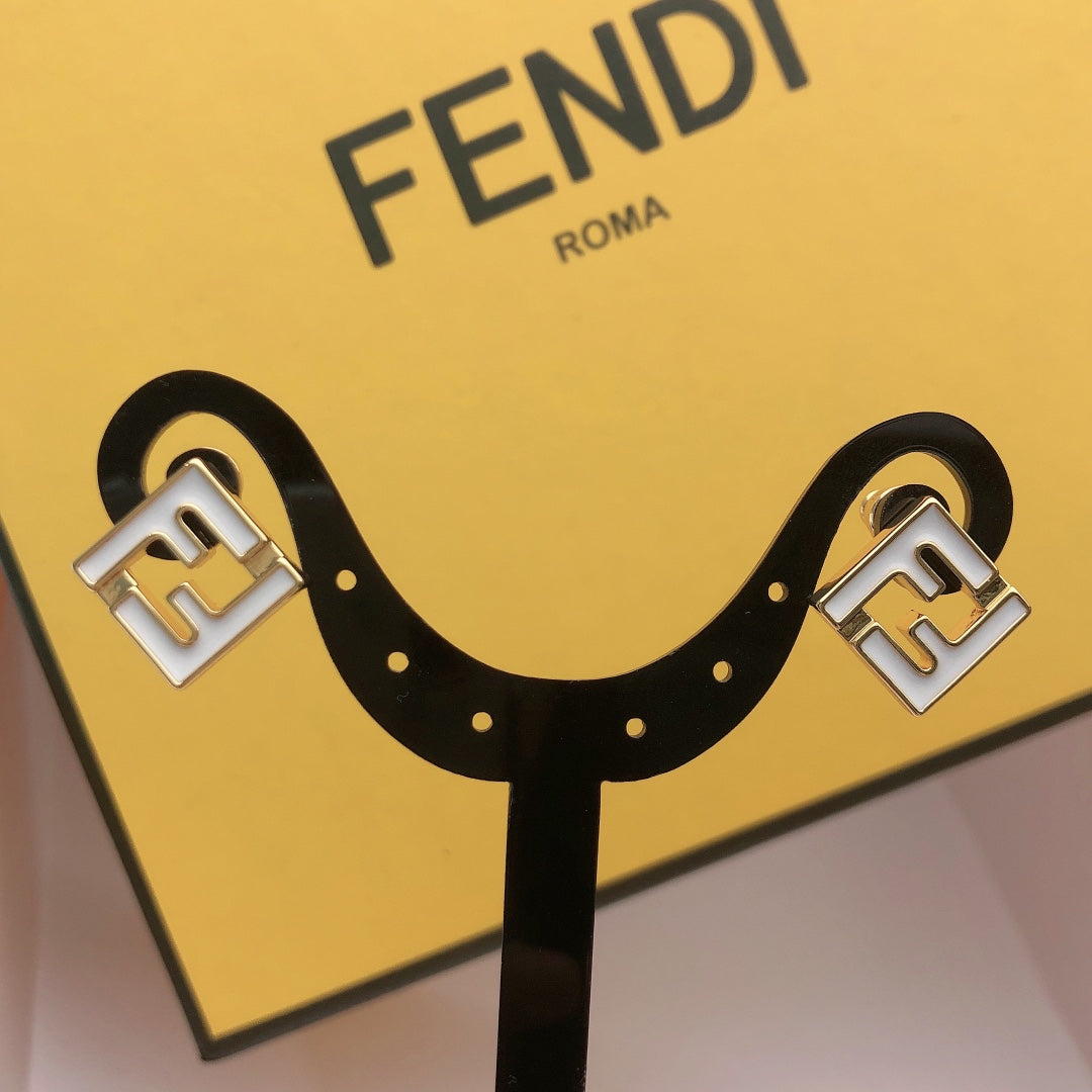 yellow brass delicate Stud Earrings for kids - alternate angle view 7