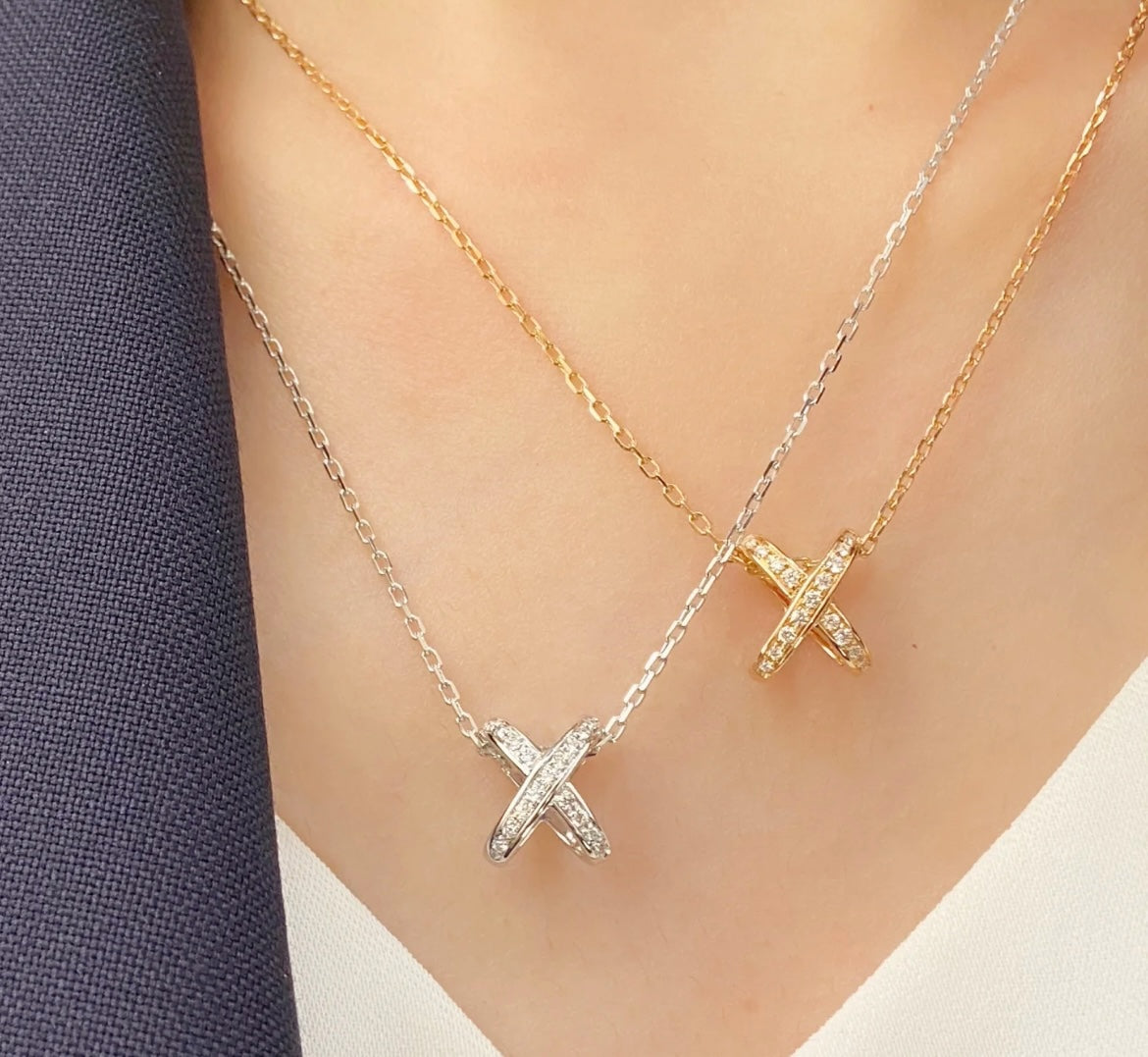 crystal minimalist Necklace for women - product detail view
