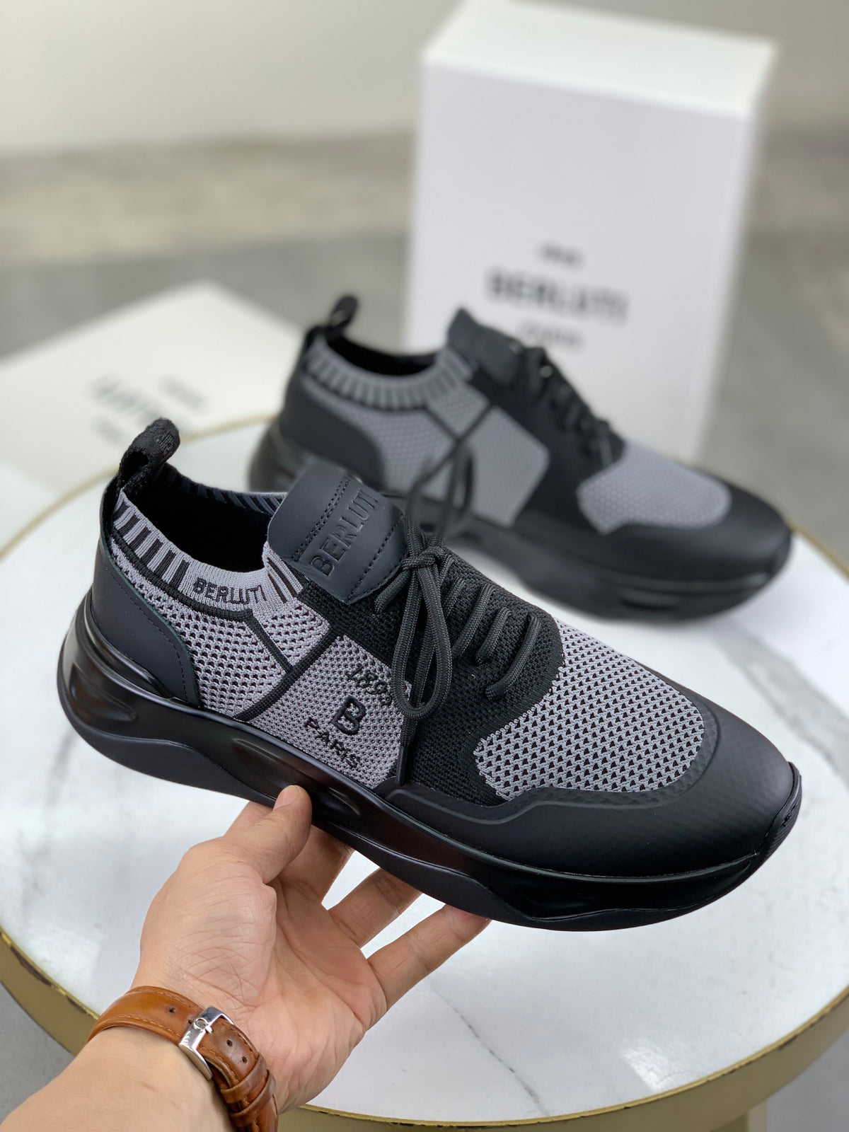 Berluti Men's Edge-Last Leather Casual Shoes