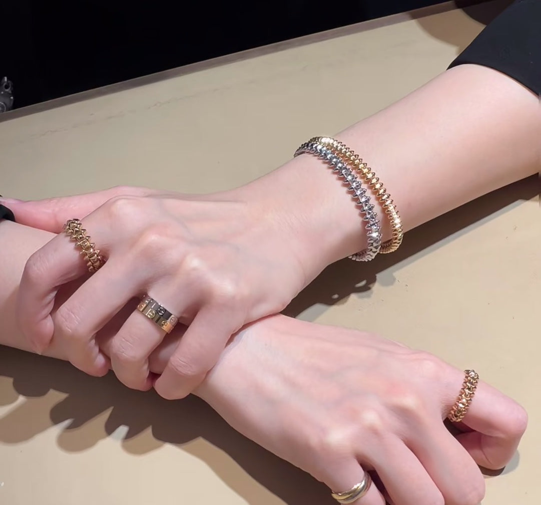 gold inlaid Bangle for women - alternate angle view 6