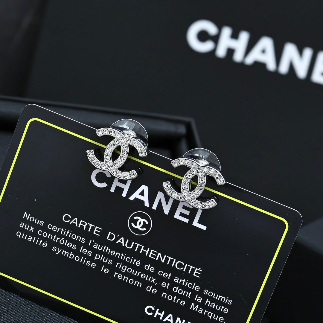 light gold crystal versatile Stud Earrings for women - product detail view