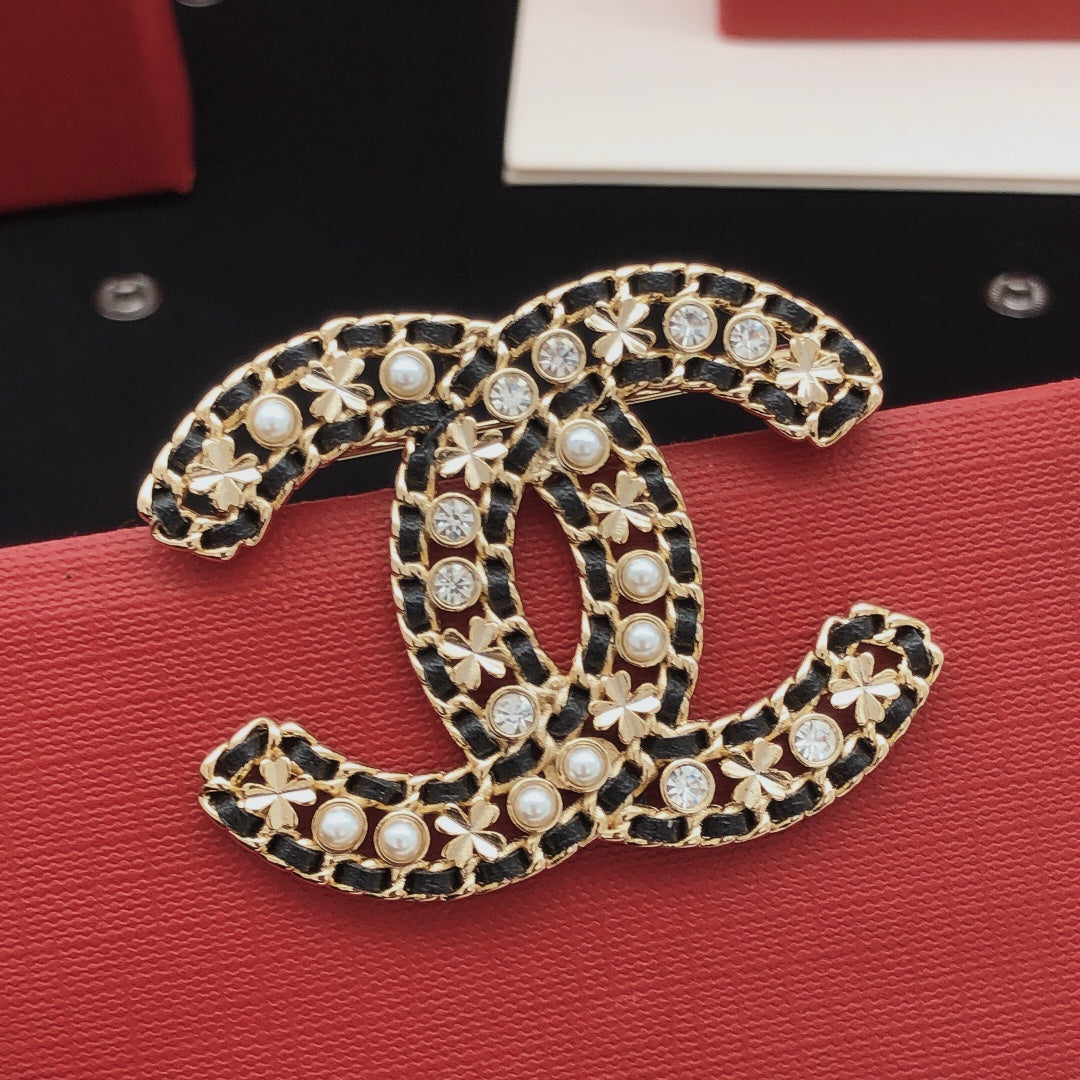 white pearl butterfly Brooch for women - product detail view
