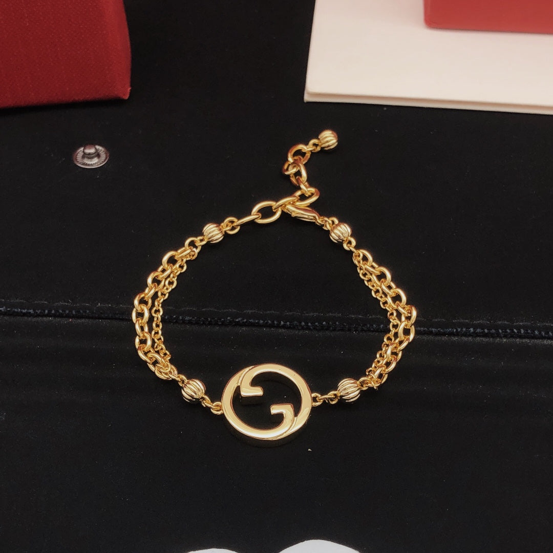 yellow brass Bracelet for women - alternate angle view 2