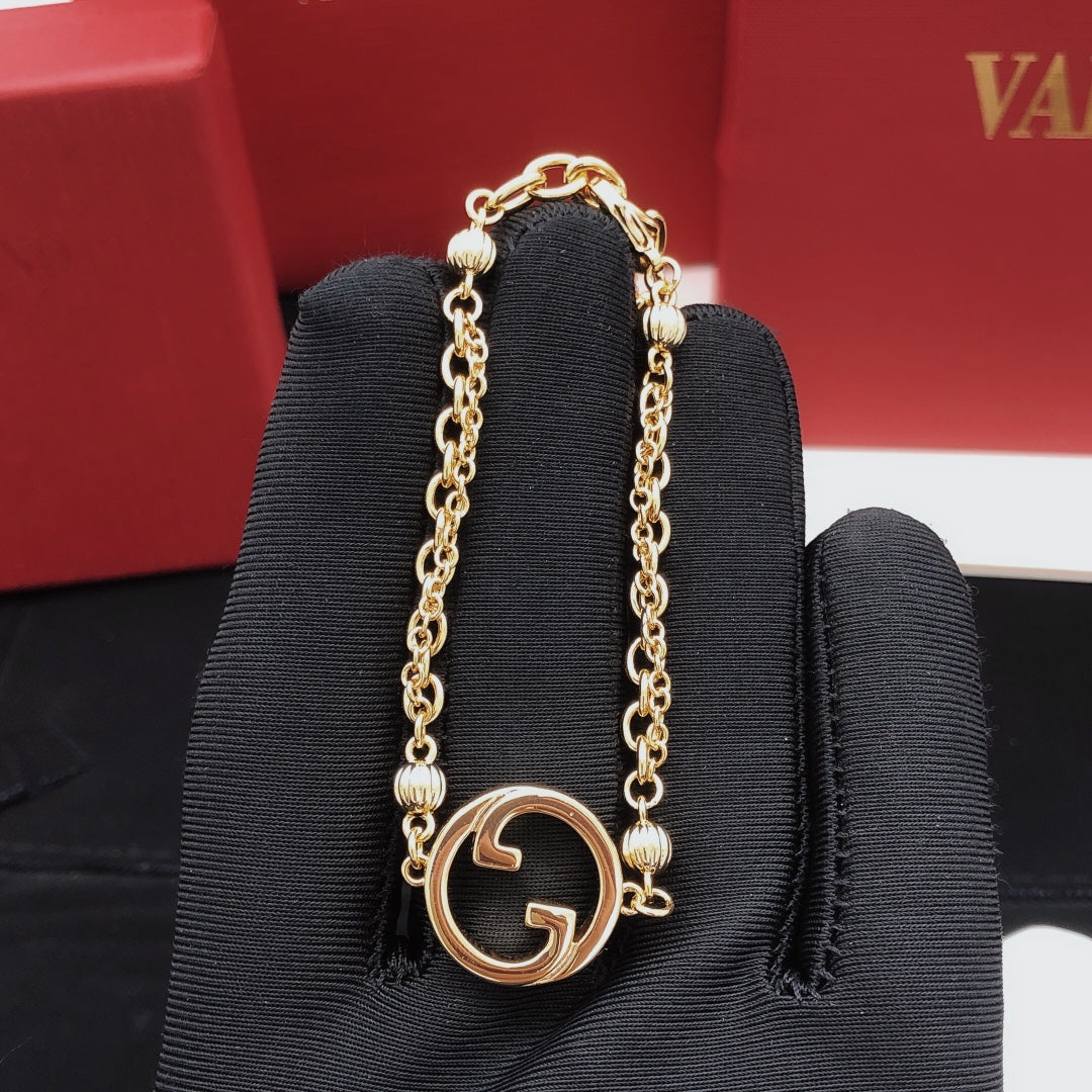 yellow brass Bracelet for women - alternate angle view 3