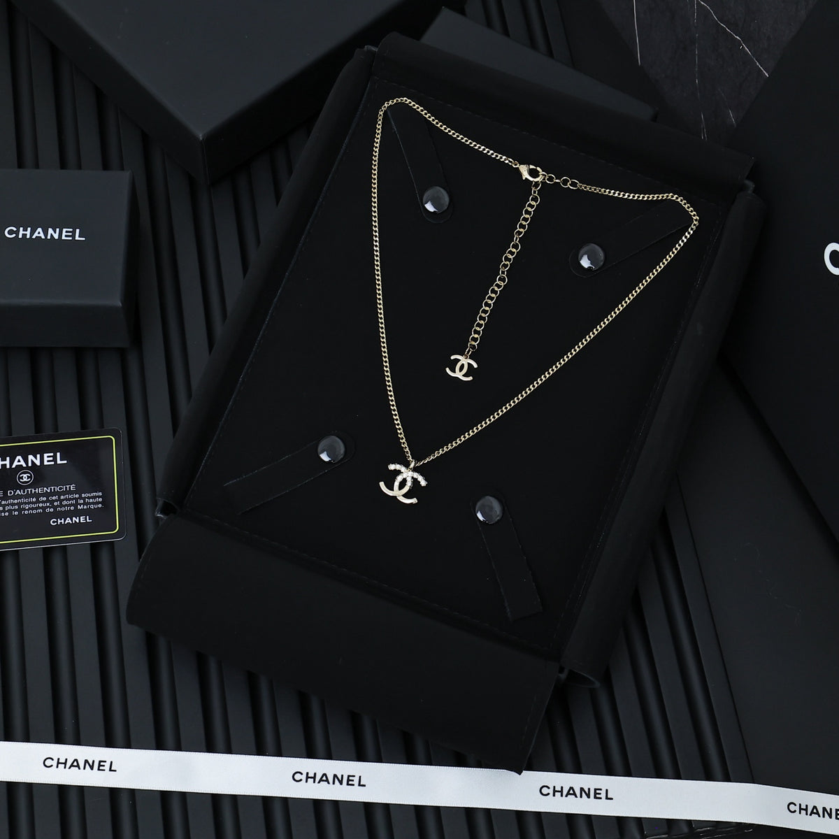 crystal letter Necklace for women - alternate angle view 6