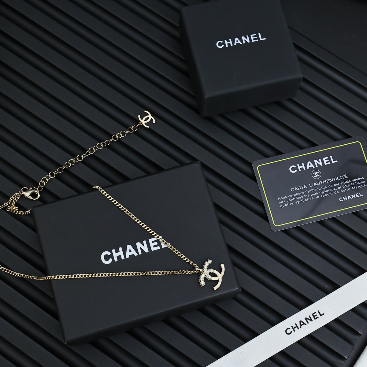 crystal letter Necklace for women - alternate angle view 2