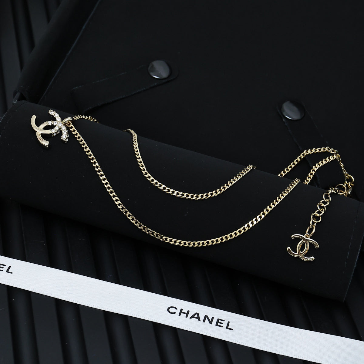 crystal letter Necklace for women - alternate angle view 5