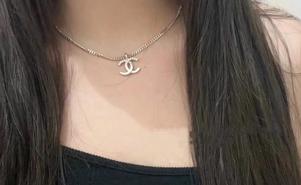 crystal letter Necklace for women - alternate angle view 8