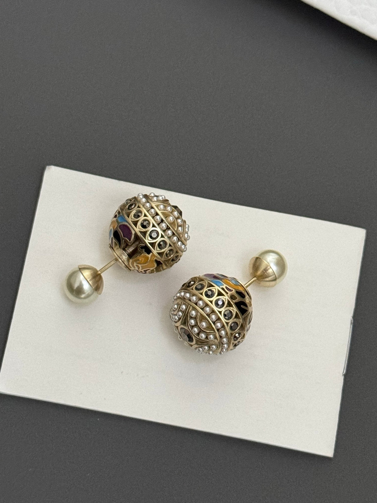 pearl Stud Earrings for women - product detail view