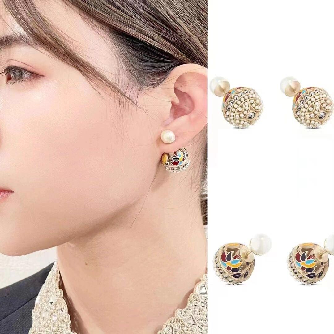 pearl Stud Earrings for women - alternate angle view 8
