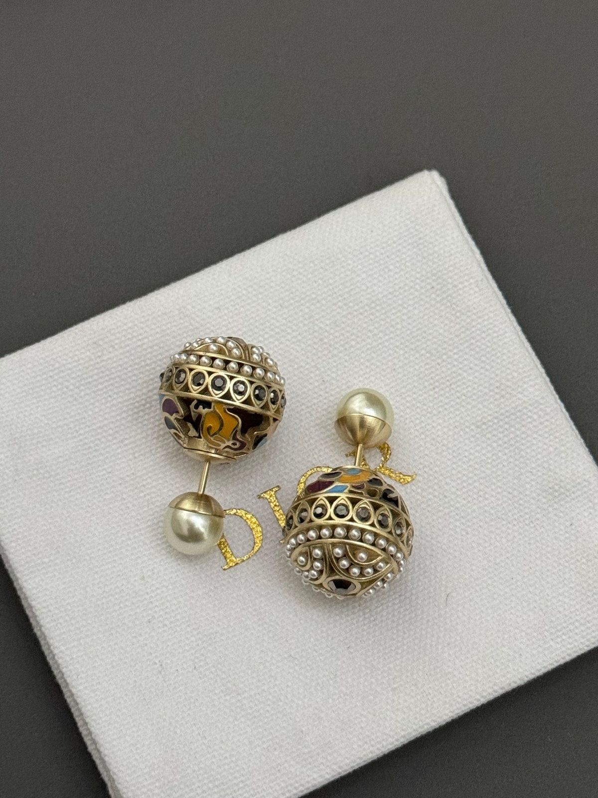 pearl Stud Earrings for women - alternate angle view 4