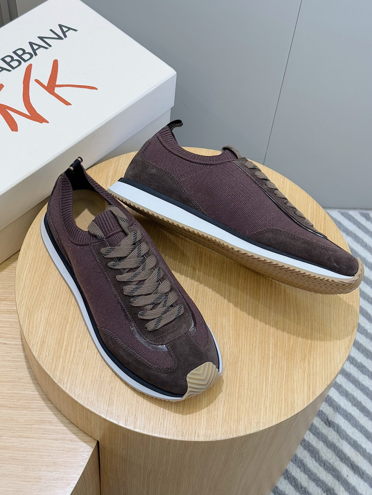 Dolce & Gabbana DG Cushion Mixed-Material Casual Sneakers