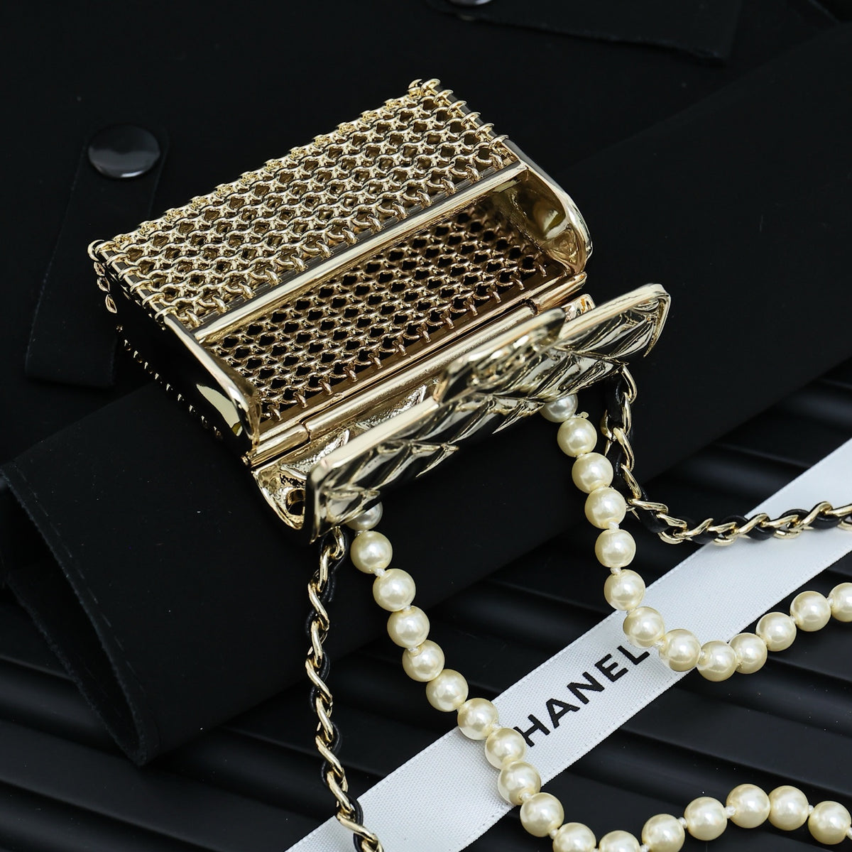 gold pearl fashion accessory for women - alternate angle view 5