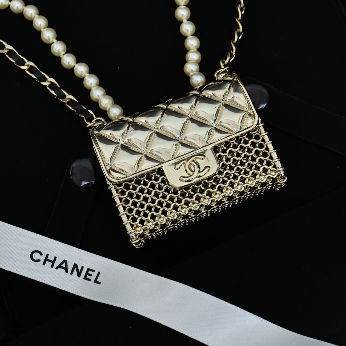 gold pearl fashion accessory for women - alternate angle view 4