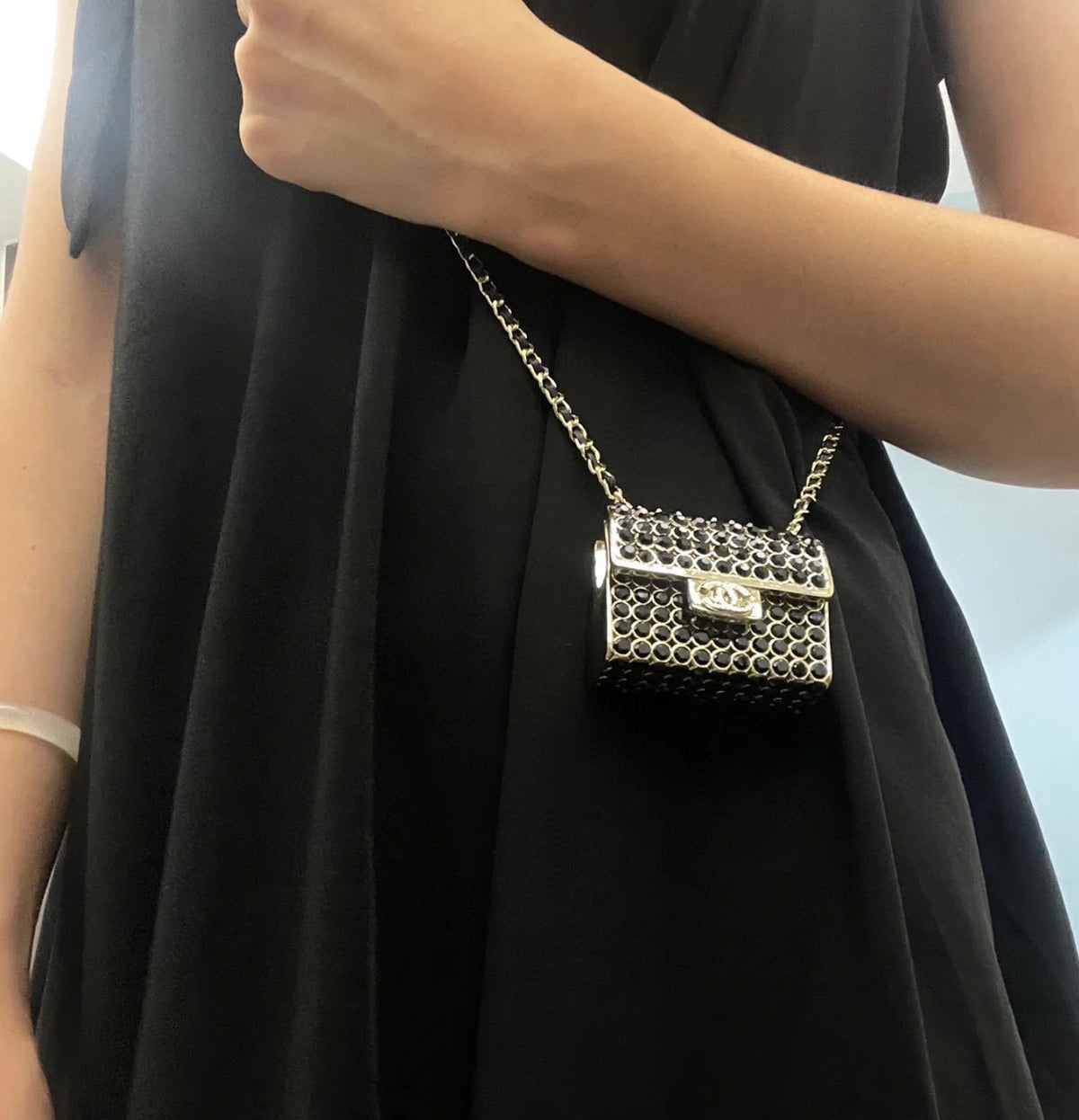 silver crystal fashion accessory for women - alternate angle view 7